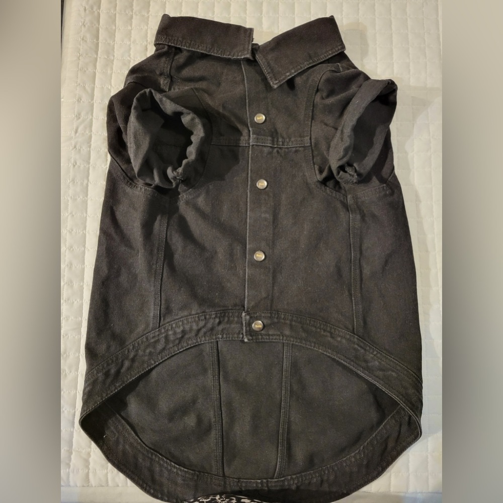 Reddy Dog Pet 3XL‎ Black Jean Jacket Biker Western Grunge Indie Streetwear Cute